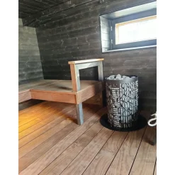 Sähkökiuas Mondex Tahko M, 6.6kW, 6-9m³, kiinteä ohjaus, musta