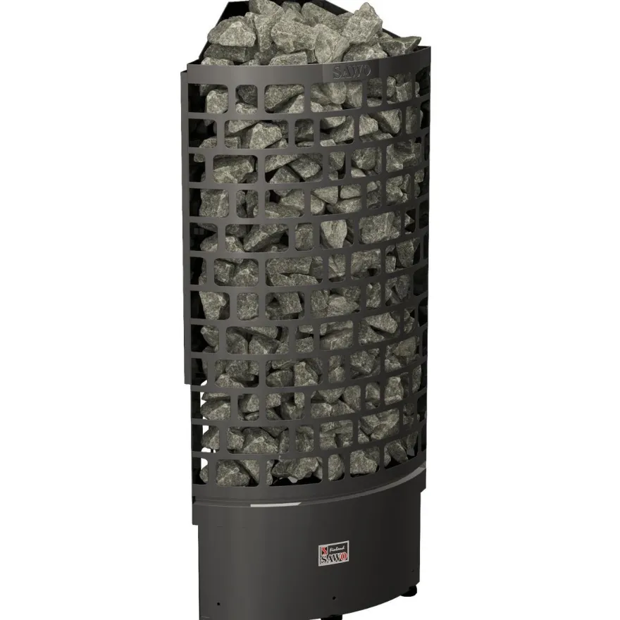 Sähkökiuas SAWO Aries Corner Black NS, 4.5kW, 3-6m³, erillinen ohjaus