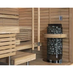 Sähkökiuas SAWO Aries Wall Black Ni2, 6kW, 5-8m³, erillinen ohjaus