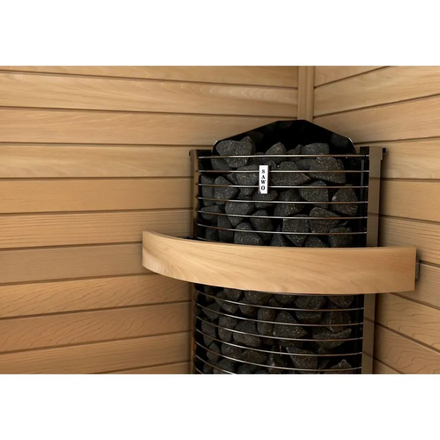 Sähkökiuas SAWO Tower Corner, 4.5kW, 3-6m³, kiinteä ohjauskeskus
