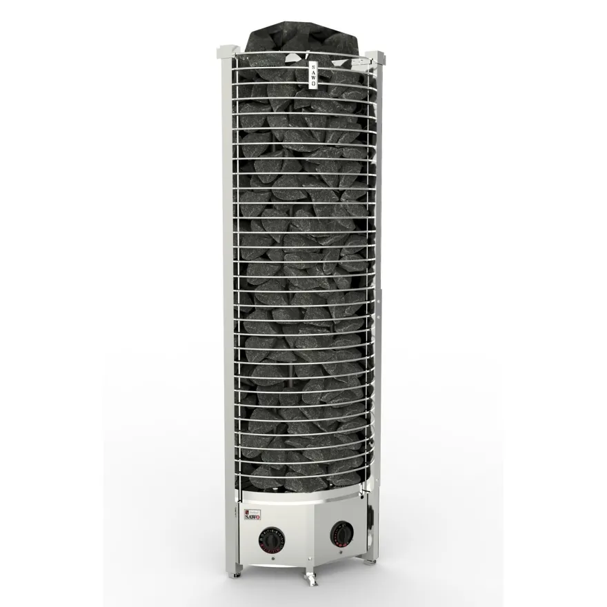 Sähkökiuas SAWO Tower Corner, 4.5kW, 3-6m³, kiinteä ohjauskeskus