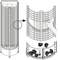 Sähkökiuas SAWO Wall Tower, 12kW, 11-18m³, erillinen ohjauskeskus