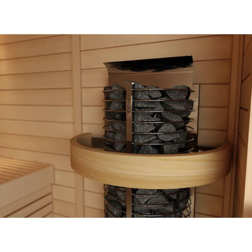 Sähkökiuas SAWO Wall Tower, 6kW, 5-8m³, kiinteä ohjauskeskus