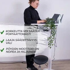 Sähköpöytä Lykke L200 90x55cm eri värejä