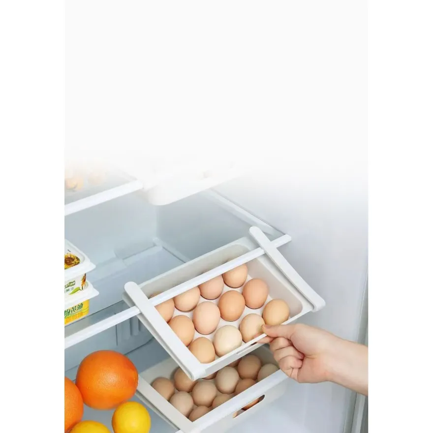 Säilytysastia kananmunille Linento Eggies, 31.5x17.8x4.5cm, valkoinen