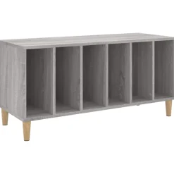 Säilytyskaappi LP-levyille harmaa Sonoma 100x38x48 cm puu (31979)