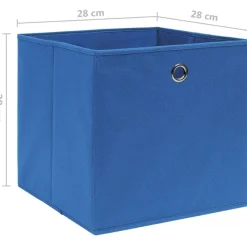 Säilytyslaatikot 10 kpl kuitukangas 28x28x28 cm sininen