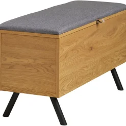 Säilytyspenkki House Nordic Barco, 92x33x48cm, ruskea/harmaa