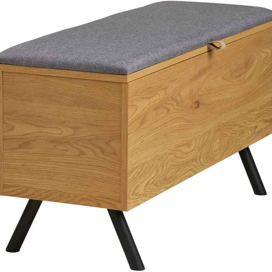 Säilytyspenkki House Nordic Barco, 92x33x48cm, ruskea/harmaa