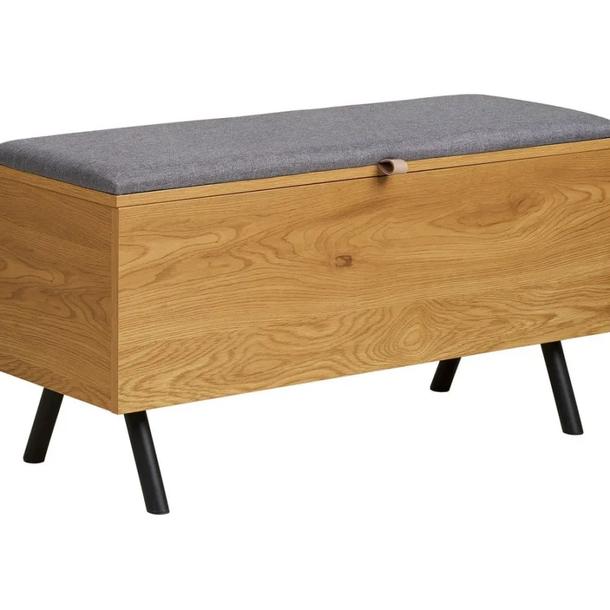 Säilytyspenkki House Nordic Barco, 92x33x48cm, ruskea/harmaa