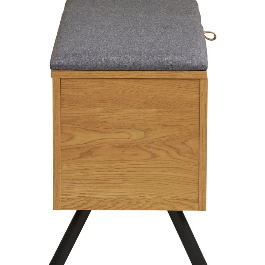 Säilytyspenkki House Nordic Barco, 92x33x48cm, ruskea/harmaa