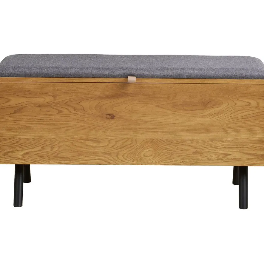 Säilytyspenkki House Nordic Barco, 92x33x48cm, ruskea/harmaa