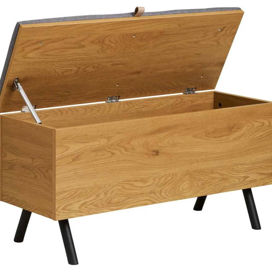 Säilytyspenkki House Nordic Barco, 92x33x48cm, ruskea/harmaa