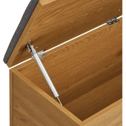 Säilytyspenkki House Nordic Barco, 92x33x48cm, ruskea/harmaa