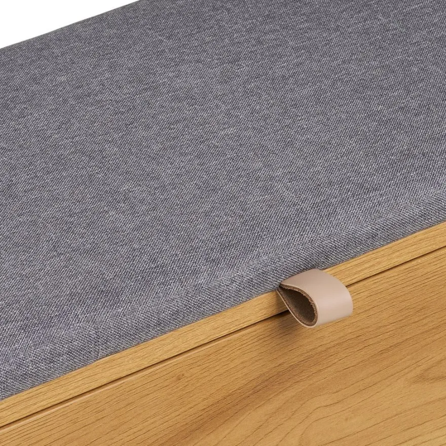 Säilytyspenkki House Nordic Barco, 92x33x48cm, ruskea/harmaa