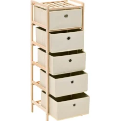 Säilytysteline 5 kangaskorilla setripuu beige