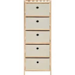 Säilytysteline 5 kangaskorilla setripuu beige
