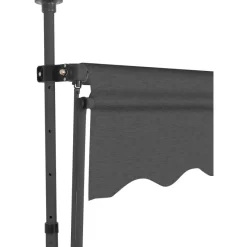 Sisäänkelattava markiisi ledillä 150 cm antrasiitti