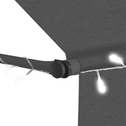 Sisäänkelattava markiisi ledillä 150 cm antrasiitti