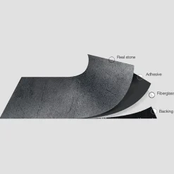 Sisustuslevy Slate Lite, 610x1220 mm, Galaxy Black karhea