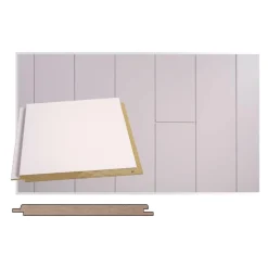 Sisustuspaneeli Maler Tuhti STS-5, 14x160x2070mm, mdf, ympäripontattu, lumi, E0