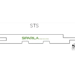 Sisustus-/saunapaneeli Siparila Struktuuri, 15x176x2350mm, kuusi, STS, kuultava hiekka