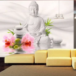 Sisustustarra Artgeist Buddha and two orchids, eri kokoja