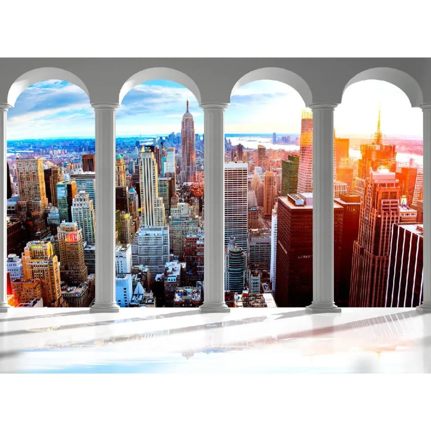 Sisustustarra Artgeist Pillars and New York, eri kokoja