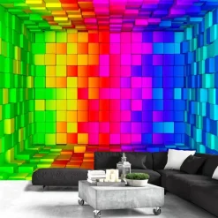 Sisustustarra Artgeist Rainbow Cube, eri kokoja