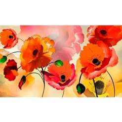 Sisustustarra Artgeist Velvet poppies, 280x490cm