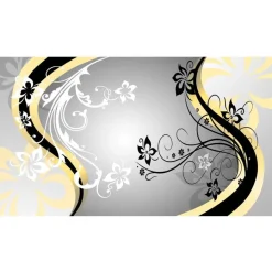 Sisustustarra Artgeist Yellow Art-flowers, 280x490cm
