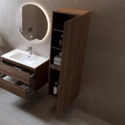Sivukaappi Bathlife Eufori, 450x1500x350mm, pähkinä