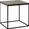 Sivupöytä Linento Furniture SHP-950-QQ-1 musta/marmorijäljitelmä