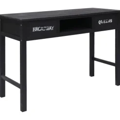 Sivupöytä musta 110x45x76 cm puu