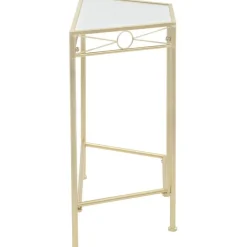 Sivupöytä vintagetyyli metalli 87x34x73 cm kulta