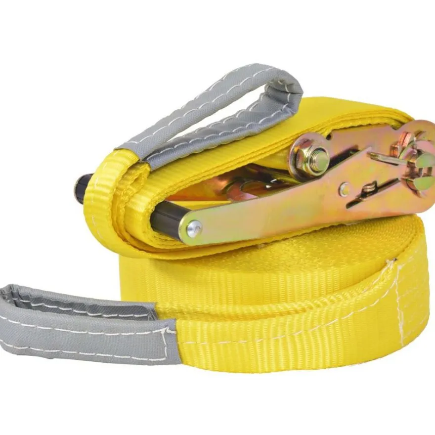 Slackline/tasapainoliina 15mx50mm, 150 kg, keltainen