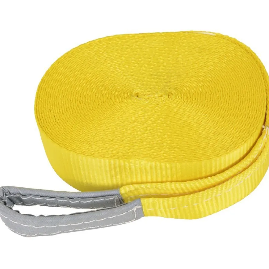 Slackline/tasapainoliina 15mx50mm, 150 kg, keltainen