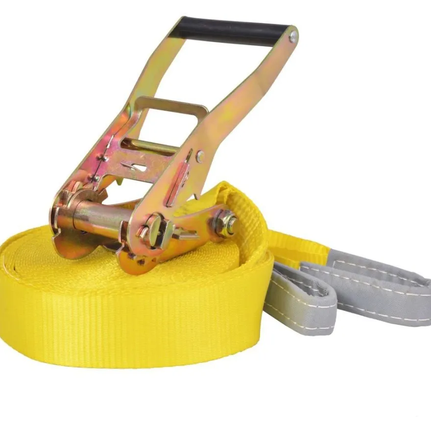 Slackline/tasapainoliina 15mx50mm, 150 kg, keltainen