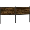 Sängynpääty savutammi 160 cm tekninen puu ja teräs (07702)