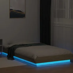 Sängynrunko LED-valoilla, tekninen puu, eri värejä ja kokoja (38011)