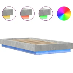 Sängynrunko LED-valoilla, tekninen puu, eri värejä ja kokoja (38011)