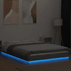 Sängynrunko LED-valoilla, tekninen puu, eri värejä ja kokoja (38011)