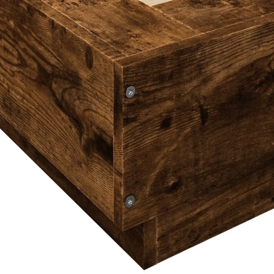 Sängynrunko LED-valoilla, tekninen puu, eri värejä ja kokoja (38011)