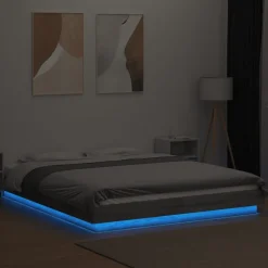 Sängynrunko LED-valoilla, tekninen puu, eri värejä ja kokoja (38011)
