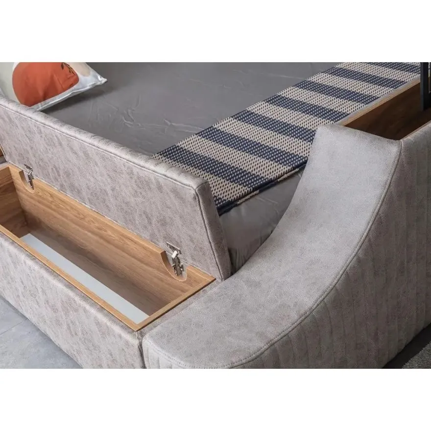 Sängynrunko Linento Furniture Sunshine Smart, 250x290cm, USB-portti, äänentoisto, hierontamekanismi