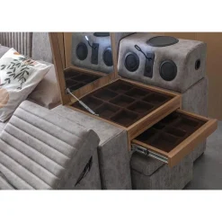 Sängynrunko Linento Furniture Sunshine Smart, 250x290cm, USB-portti, äänentoisto, hierontamekanismi