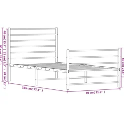 Sängynrunko metalli, eri päätyvaihtoehtoja ja värejä, useita kokoja (28910)