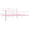 Sängynrunko pinkki metalli 180x200cm