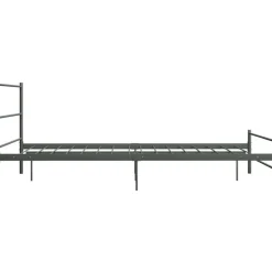 Sängynrunko 160x200 cm harmaa metalli