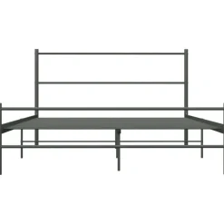 Sängynrunko 160x200 cm harmaa metalli